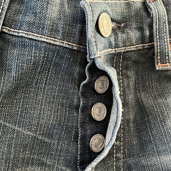 7 for all of Mankind Distressed and Frayed Boycut Button Fly Jeans- Size 27 - Picture 16 of 16